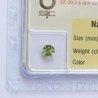 Mặt Đá Quý Peridot Ngọc Olivin Tự Nhiên Kiểm Định Mài Giác Tròn 5 Li 88211