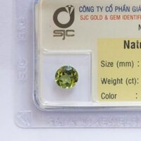 Mặt Đá Quý Peridot Ngọc Olivin Tự Nhiên Kiểm Định Mài Giác Tròn 7 Li 88216