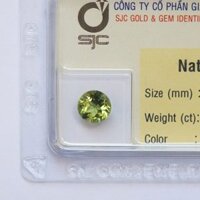 Mặt Đá Quý Peridot Ngọc Olivin Tự Nhiên Kiểm Định Mài Giác Tròn 7 Li 88213