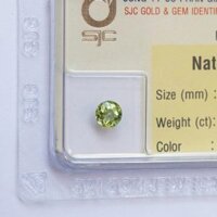 Mặt Đá Quý Peridot Ngọc Olivin Tự Nhiên Kiểm Định Mài Giác Tròn 5 Li 88218