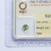 Mặt Đá Quý Peridot Ngọc Olivin Tự Nhiên Kiểm Định Mài Giác Tròn 5 Li 58114