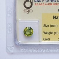 Mặt Đá Quý Peridot Ngọc Olivin Tự Nhiên Kiểm Định Mài Giác Tròn 7 Li 88209