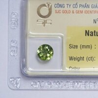 Mặt Đá Quý Peridot Ngọc Olivin Tự Nhiên Kiểm Định Mài Giác Tròn 7 Li 88215
