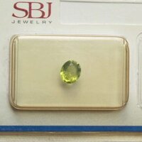 Mặt Đá Quý Peridot Ngọc Olivin Tự Nhiên Kiểm Định Mài Giác Oval 5*6 Li 409111466