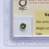 Mặt Đá Quý Peridot Ngọc Olivin Tự Nhiên Kiểm Định Mài Giác Tròn 5 Li 88210