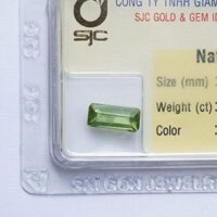 Mặt Đá Quý Peridot Ngọc Olivin Tự Nhiên Kiểm Định Mài Giác Chữ Nhật 5*10 Li 34995