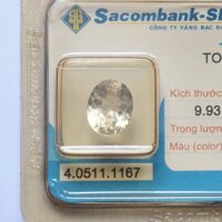 Mặt Đá Quý Topaz Trắng Tự Nhiên Mài Giác Oval 8*10 Li 405111167