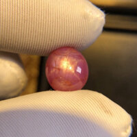 Mặt  Đá Ruby Sao Yên Bái Tự Nhiên  , Kích Thước 12x10x5mm, Trọng Lượng 6,5ct ,May Mắn, Bình An, Cát Tường M38