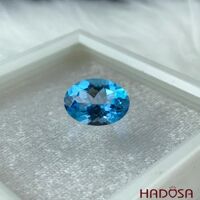 Mặt đá Topaz mài láng oval 10*14mm