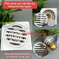 [Mặt Dày 3Ly] Hố ga lược rác, Phễu thoát sàn thoát nước Đuôi Đồng Lớn chống hôi, chống côn trùng tuyệt đối