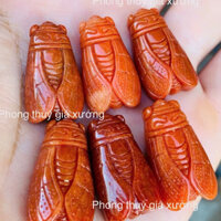 Mặt dây cam thach huyết bông sen tặng kèm hộp và dây