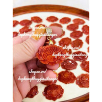 Mặt dây cam thach huyết bông sen tặng kèm hộp và dây