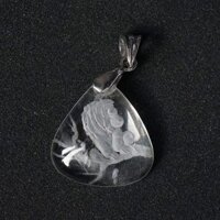 Mặt Dây Chuyền 12 Con Giáp Tuổi Thân Khỉ Thạch Anh Trắng THA3