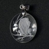 Mặt Dây Chuyền 12 Con Giáp Tuổi Thân Khỉ Thạch Anh Trắng THA6