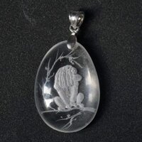 Mặt Dây Chuyền 12 Con Giáp Tuổi Thân Khỉ Thạch Anh Trắng THA5