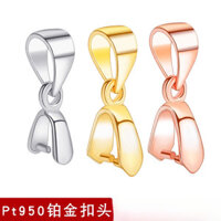 Mặt dây chuyền 18K, móc AU750, vàng hồng bạch kim, mặt dây chuyền ngọc bích, ngọc bích, nút kẹp, khóa hạt dưa