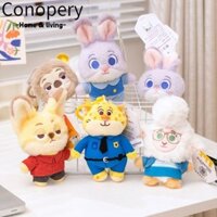 Mặt dây chuyền ba lô CONOPERY, Zootopia Judy Hopps Đồ chơi búp bê sang trọng, Phim hoạt hình 12cm dễ thương Nick Wilde Móc khóa Quà tặng sinh nhật