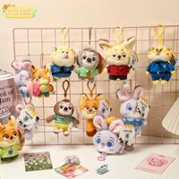 Mặt dây chuyền ba lô TOBE1, Đồ chơi búp bê sang trọng Zootopia Judy Hopps, Phim hoạt hình Nick Wilde Anime Móc khóa mềm Quà tặng trẻ em