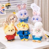 Mặt dây chuyền ba lô FASHYUNER, Đồ chơi búp bê sang trọng Zootopia Judy Hopps, Phim hoạt hình dễ thương Anime 12cm Nick Wilde Móc khóa Quà tặng trẻ em