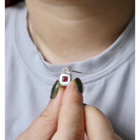 Mặt dây chuyền bạc 925 đá Garnet thiên nhiên - Eco Silver - Madeira