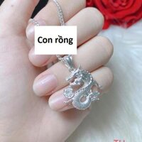 Mặt dây chuyền bạc Con Rồng trong 12 con giáp (không dây)