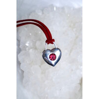 Mặt dây chuyền bạc đá Rhodolite Garnet thiên nhiên không xử lý - Madeira