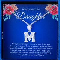 Mặt Dây Chuyền Bạc Duy Hiển Hình Chữ Cái M Đính Đá Trên Móc Đẹp Ấn Tượng Nổi Bật Món Quà Tuyệt Vời Bố Mẹ Tặng Con Gái