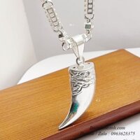 Mặt dây chuyền bạc hình răng nanh MN070