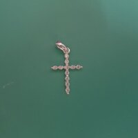 Mặt dây chuyền bạc hình thánh giá đính đá LIGO  PD013