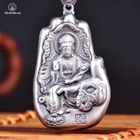 MẶT DÂY CHUYỀN BẠC NAM BẢN MỆNH PHỔ HIỀN BỒ TÁT - BÀN TAY VÔ LƯỢNG THỌ QUANG