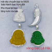 mặt dây chuyền bạc nam chất liệu bạc S925 mặt phật di lặc bọc bạc và các mặt khác vangbaclehai