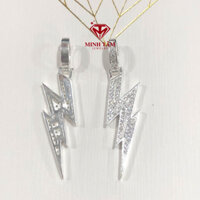 Mặt dây chuyền bạc nam hình tia sét bạc ta và bạc 925 đính đá Minh Tâm Jewelry