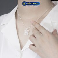Mặt dây chuyền bạc nữ chữ cái đính đá móc giọt nước chất liệu bạc 925 - Viễn Chí Bảo M400061