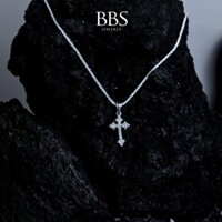 Mặt dây chuyền bạc nữ thánh giá đính hạt cao cấp 925 BBS Jewelry OMP4