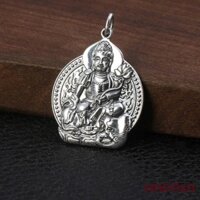 Mặt dây chuyền bạc Phật Phổ Hiền Bồ Tát (Thìn, Tỵ) bạc 925 cao cấp bền màu độ cứng cao