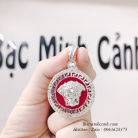 Mặt dây chuyền bạc Versace đá đỏ MN046