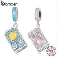 Mặt dây chuyền Bamoer bằng bạc 925 hình thẻ bài tarot thời trang dùng làm quà tặng
