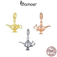 Mặt dây chuyền BAMOER Sc703 bằng bạc sterling 100% DIY hình đèn thần Aladdin độc đáo cho nữ
