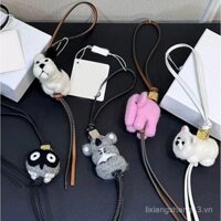 Mặt dây chuyền bằng nỉ len hình gấu trúc, panda, cừu, hươu, trang trí treo xe, móc khóa phù hợp cho túi Luojia Oewe