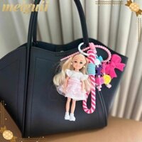 Mặt dây chuyền búp bê Barbie MEIGUII, Búp bê Barbie DIY Thay đổi Móc khóa quần áo, Túi treo trang trí quyến rũ dễ thương