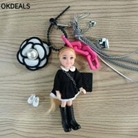 Mặt dây chuyền búp bê OKDEALS, Móc khóa quần áo thay đổi DIY dễ thương, Quà tặng trang trí treo sáng tạo