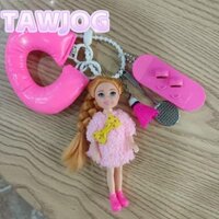 Mặt dây chuyền búp bê TAWJOG, Móc khóa quần áo thay đổi DIY dễ thương, Túi treo trang trí Quà tặng quyến rũ