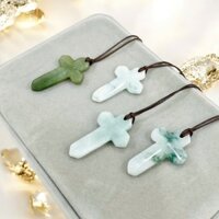 Mặt Dây Chuyền Cẩm Thạch Kích Thước 45mmx 26mm Hình Thập Tự - Ngọc Trai Trường Thịnh