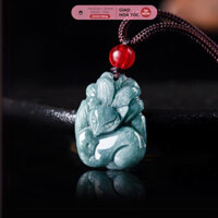 Mặt Dây Chuyền Cẩm Thạch Lam Ngọc Hình Hồ Ly Type A - Ngọc Trai Trường Thịnh