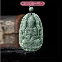 Mặt Dây Chuyền Cẩm Thạch Phật Lam Ngọc Type A 22X35mm - Ngọc Trai Trường Thịnh