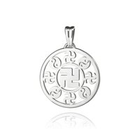 Mặt dây chuyền Chữ Vạn (Vàng trắng 18K - 22mm)