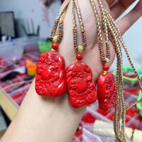 Mặt dây chuyền Cinnabar Mặt dây chuyền cát hoàng gia Benming Vòng cổ năm Nam Nữ Mặt dây chuyền