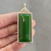 Mặt dây chuyền cổ cho khu vực Tây Tạng cổ Dòng chảy ngược Túi cũ Bột giấy Bạc Tây Tạng Kẻ sọc Bashan Mặt dây chuyền ngọc bích Trang trí cổ Nam Nữ Mặt dây chuyền phong cách dân tộc mạ bạc Cổ Tây Tạng Dòng chảy ngược Túi cũ Bột giấy Bạc Tây Tạng Kẻ sọc Bash