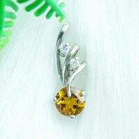 Mặt dây chuyền đá citrine thạch anh vàng tự nhiên kiểu MCC3