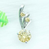 Mặt dây chuyền đá citrine thạch anh vàng tự nhiên kiểu MCC9